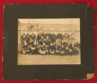 Antique C.  1910 Us Marines Uss Kearsarge Football Team Cabinet Photo Early 1900