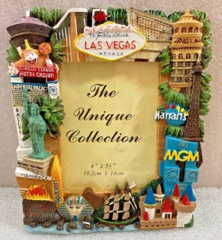 Las Vegas Casinos 3d Picture Photo Frame For 4 " X 5.  5 " Picture