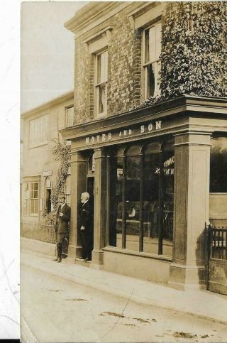 Pewsey,  Noyes & Son Shop Front & Post Office,  North Street? Wilts Old Postcard