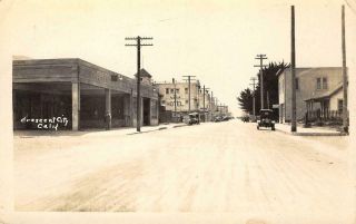Rppc Crescent City,  Ca Street Scene,  Garage,  Hotel C1910s Vintage Postcard