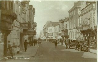 Canterbury High Street Old Cars Taylors & Rose Shops C1920 West & Sons Rppc