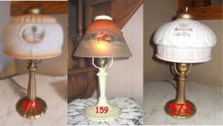 Antique Pittsburgh Reverse Painted Boudoir Lamp