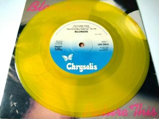 Blondie 7 " Yellow - Picture This Rare & Orig 1978 Single Punk Pistols Clash Vg,