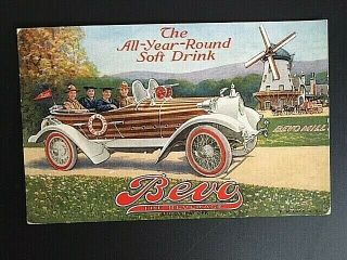 Vintage Advertising Postcard Bevo All - Year - Round Soft Drink Anheuser Busch