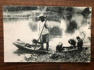 China Old Postcard Chinese Fishing Cormorant Hankau Hankow To Germany 1912