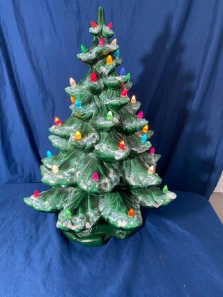 Vintage Ceramic Christmas Tree 20 Inches Tall Atlantic Mold