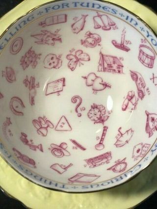 PARAGON rare FORTUNE TELLING Teacup & Saucer TASSEOGRAPHY Chippendale c.  1935 6