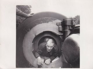 Press Photo Ww2 18 " Boche Buster Railway Gun Bishopsbourne 30.  8.  1941