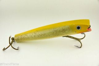 Vintage Creek Chub Surf Darter Tough Yellow Flash Antique Fishing Lure Lc5