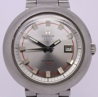 Vintage Tissot T12 Mens 44mm Stainless Steel Automatic Watch Gay Freres Bracelet