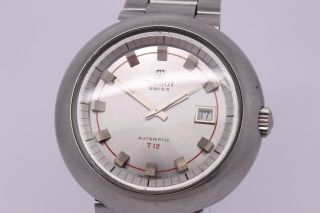 VINTAGE Tissot T12 Mens 44mm Stainless Steel Automatic Watch Gay Freres Bracelet 5