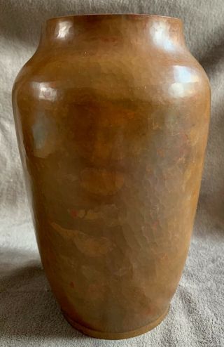 Dirk Van Erp Hand - Hammered Copper Vase Early Open Box Mark