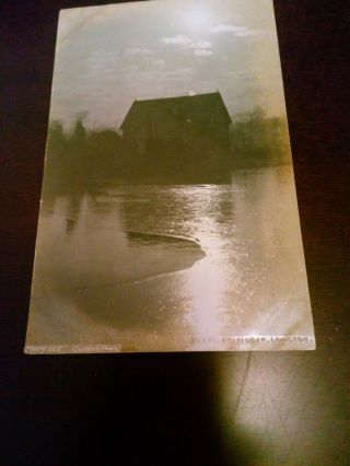 Old Postcard Thin Ice Queens Park Longton Rp (wm J B Blake)