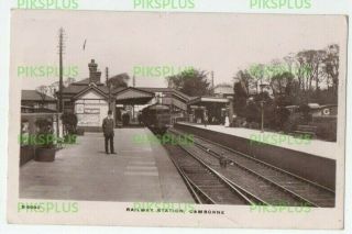 Old Postcard Camborne Railway Station Cornwall Whs Kingsway Real Photo 1915