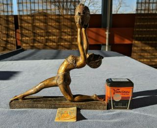Aa Vantines Art Deco Lady Incense Burner W/incense Tin And Booklet