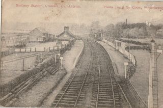 A Northern Ireland Old Postcard Ulster Irish Antrim Crumlin Railway Station