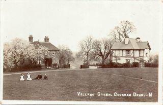" Village Green,  Cookham Dean " Old Real Photo Postcard