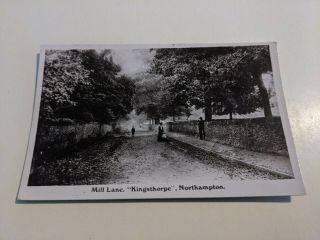 Vintage Northampton Postcard 1909 Kingsthorpe Mill Lane