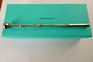 Rare Vintage Tiffany & Co.  Sterling Silver Bamboo Pattern Stirrer C.  1964
