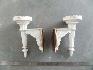 Large Vintage Antique Old Cast Iron Outdoor Wall Light Fittings