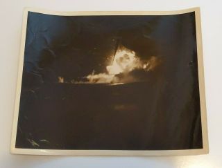 Official U.  S Navy Photo Of The Uss Bismarck Sea Explodes Ww2 Around Iwo Jima