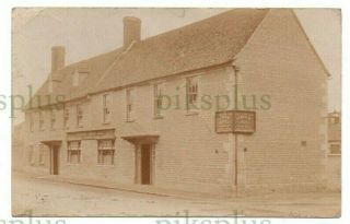 Old Pub Postcard The Swan Hotel Eynsham Near Witney Oxon Real Photo 1908