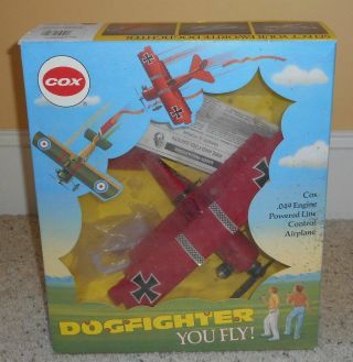 Vintage 1990 Cox.  049 Control Line Dogfighter Red Baron Airplane
