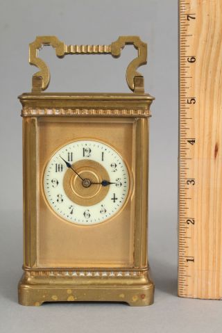 Large Antique 19thC French Gold Gilt Bronze Carriage Clock, 2
