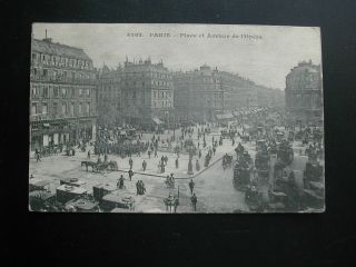 France Old Postcard : Paris - Place Et Avenne De L 