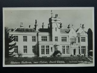 Devon Totnes Hotel Chateau Bellevue (demolished) - Old Rp Postcard By Eversheds