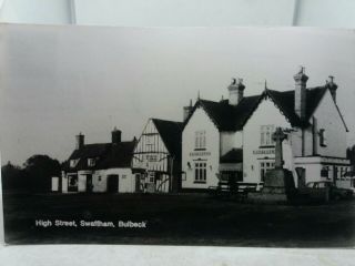 Vintage Rp Postcard High Street Swaffham Bulbeck Cambs Village Stores And Pub