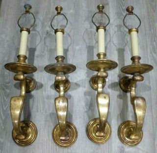 Vintage Wall Lamp Sconce Solid Brass 11949a 1982 Chapman Set Of 4