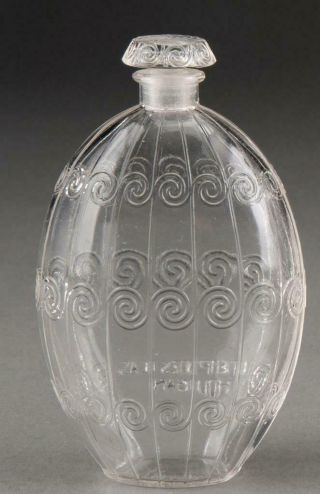 Rare Rene Lalique Le Temps Des Lilas By Houbigant Perfume Bottle C1922 Nr