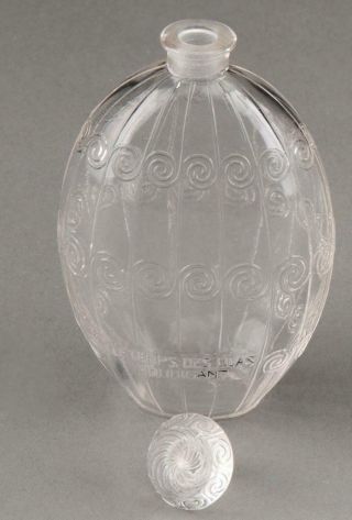 RARE Rene Lalique Le Temps Des Lilas by Houbigant Perfume Bottle C1922 NR 4