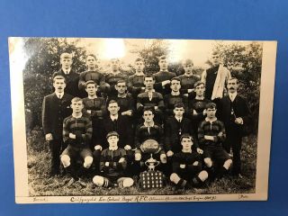 Cilfynydd Ex School Boys Rfa (winners Rhondde Old Boys League 1908 - 9) Postcard