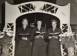 1944 Vtg Ww2 Wac Photo Chapel Sing Women’s Army Corp At Big Spring Airfield Tx