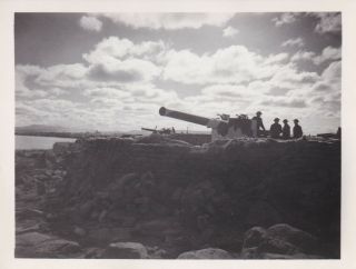 Press Photo Ww2 Views Of A 6 " Naval Gun Saurbaer Camp Iceland 12.  5.  41