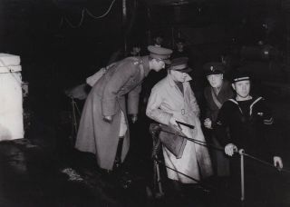 Press Photo Ww2 Bef King George On Hms Codrington Boulogne Dec 1939
