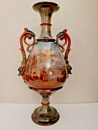 Rare Antique 19th Century German Berlin Kpm Majolica Vase