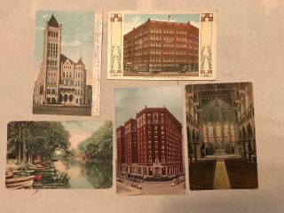 5 Different Syracuse,  York Vintage Postcards
