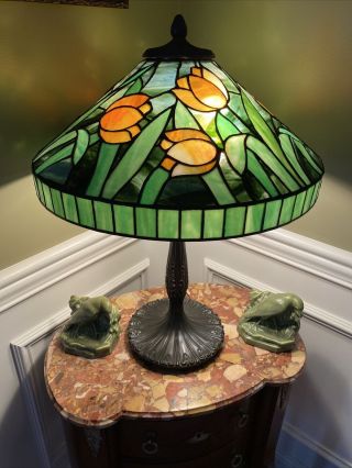 J A Whaley Art And Crafts Period Lamp,  Tiffany,  Handel,  Duffner And B&h Era