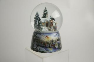Living Quarters Music Box Snow Globe Vintage Christmas Decoration