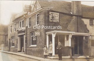 George Hotel,  Olde Bane & Antelope,  Oxted Pre 1918 Rp Postcard (ref 3910/20/i)