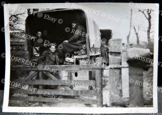 Ww2 Europe - Cold Royal Engineers In Army Canvas Tilt Trucks - Photo 9 By 6cm