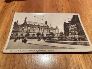 Old Postcard Grammar School Entrance To Arboretum Walsall