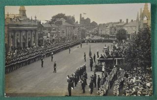 Vintage Rppc Postcard Devizes 1911 Coronation Parade Wiltshire (ch201)
