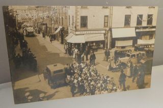 Old Postcard Wigton Procession Wilkinson Photographer Cumbria 1930s Real Photo