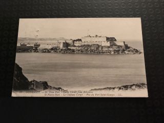 Vintage Postcard - St Peter Port Castle Cornet From Belvedere Guernsey 1910 M6