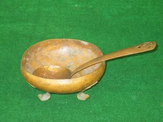 Nut Spoon - Bowl Hammered Copper Early Arts&crafts Mission Stickley Era
