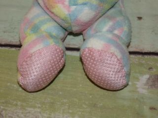 Playskool Snuzzles Bunny Rabbit Plaid 1996 Pink Plaid Baby Plush Stuffed Toy 11 